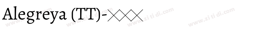 Alegreya (TT)字体转换
